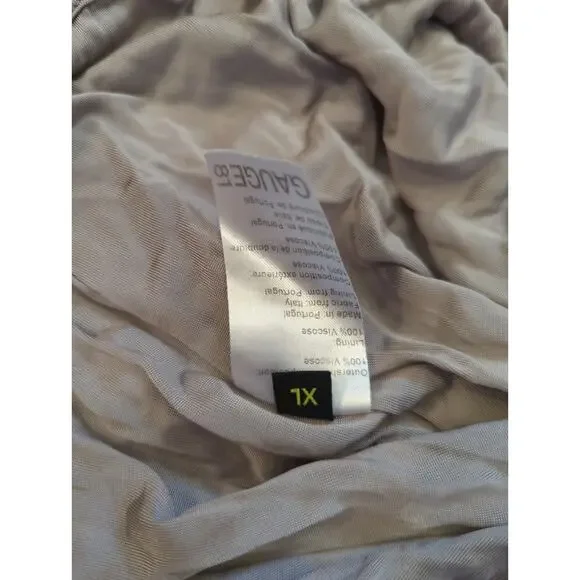 RTR Gauge81 Naha Silver Gray Metallic Long Sleeve Plunge sexy Mini Dress Size XL - Picture 11 of 11